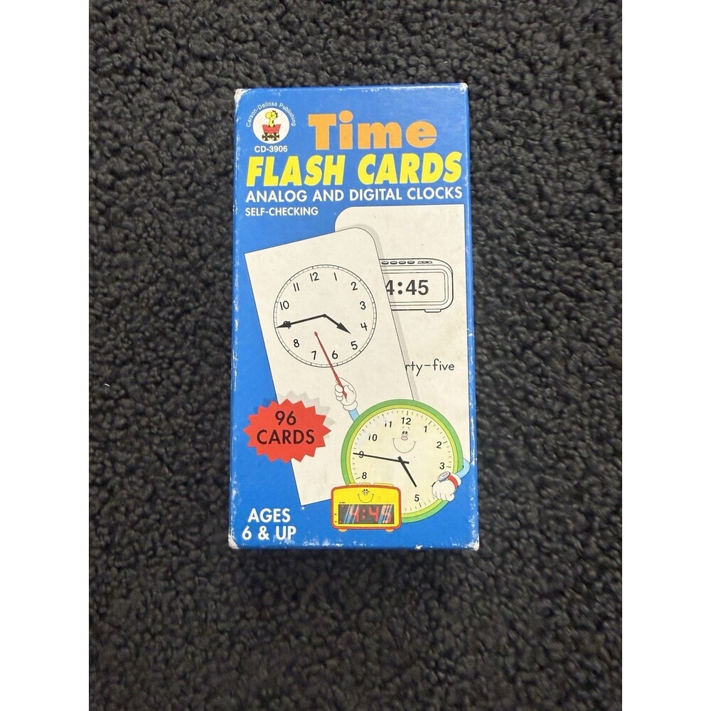 CDP Educational Telling Time 96 Flash Cards Ages 6+ Analog and Digital